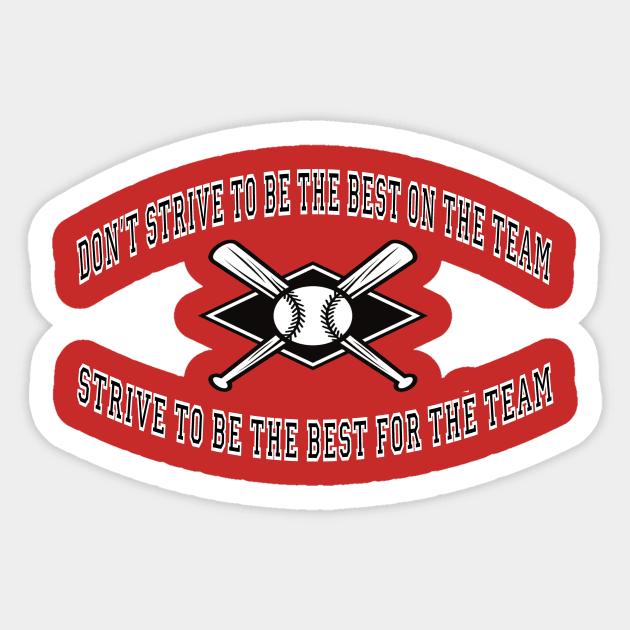 Best For The Team (baseball) Sticker by BradyRain
